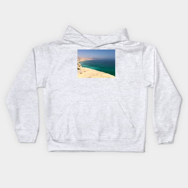 Oman Sea Kids Hoodie by PedaDesign